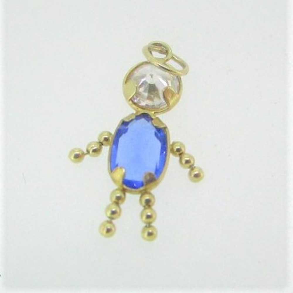 14k Yellow Gold Created Sapphire September Births… - image 3