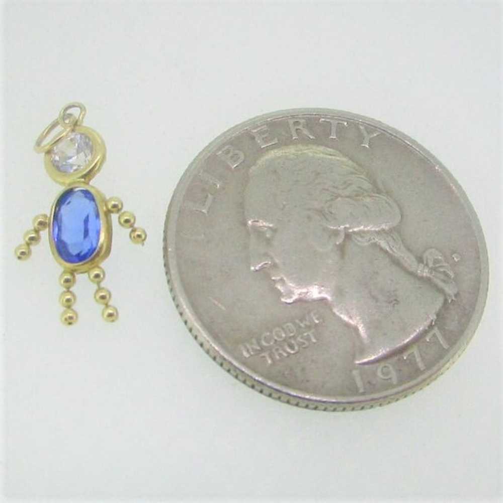 14k Yellow Gold Created Sapphire September Births… - image 4