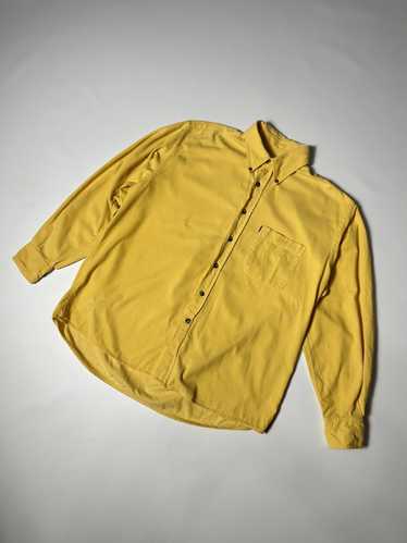 Streetwear × Vintage Naf Naf Corduroy Shirt Yello… - image 1