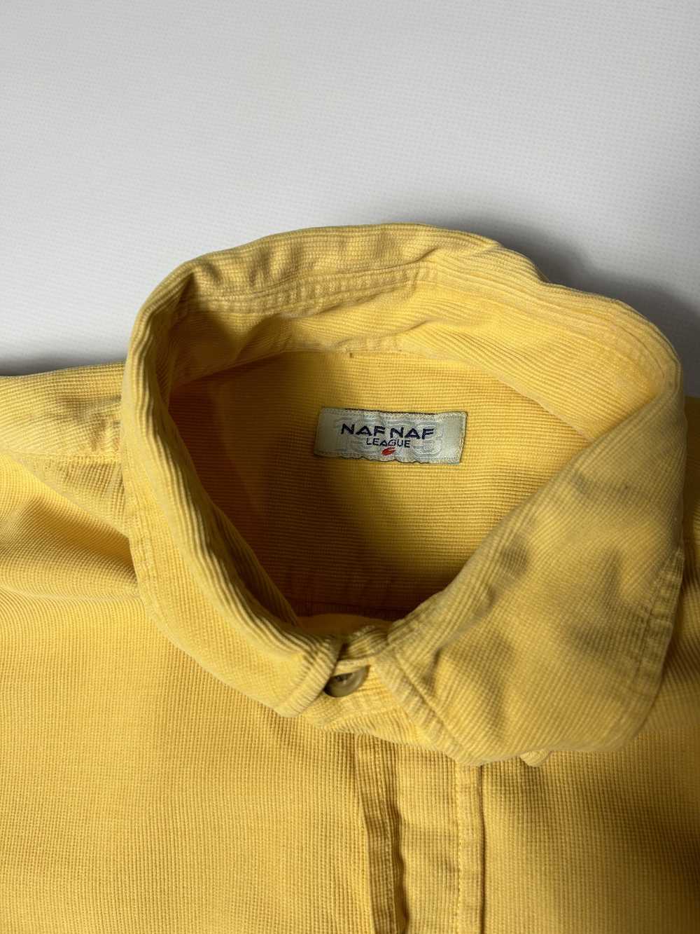 Streetwear × Vintage Naf Naf Corduroy Shirt Yello… - image 5