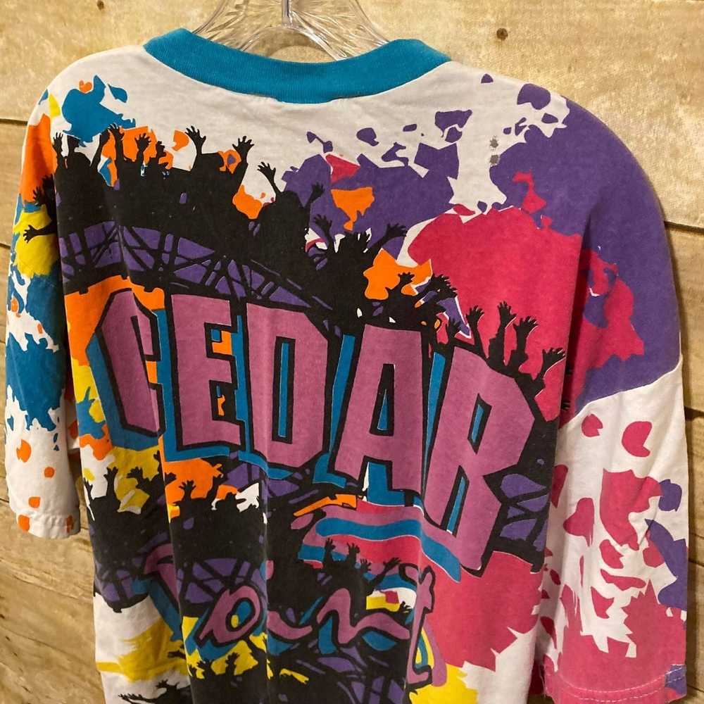 Other Vintage Cedar Point Splatter Paint All-Over… - image 4