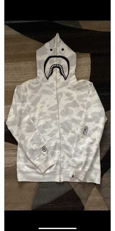 White glow in store the dark bape hoodie