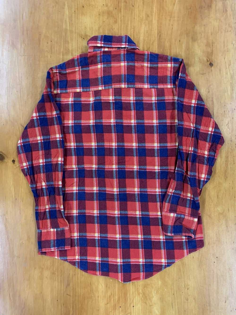Vintage Vintage 1980s Western Red Flannel Shirt - image 4