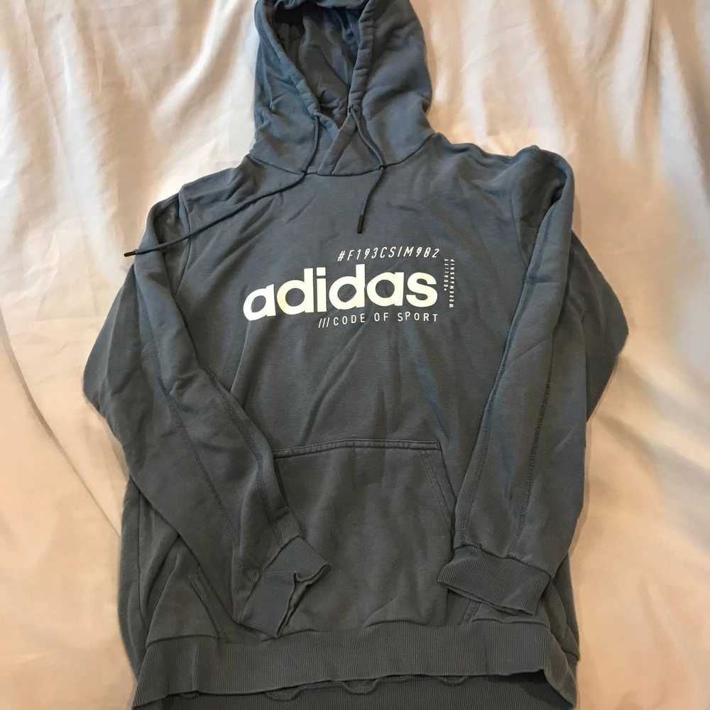 Adidas Adidas Blue Grey Hoodie, Men's M - image 1