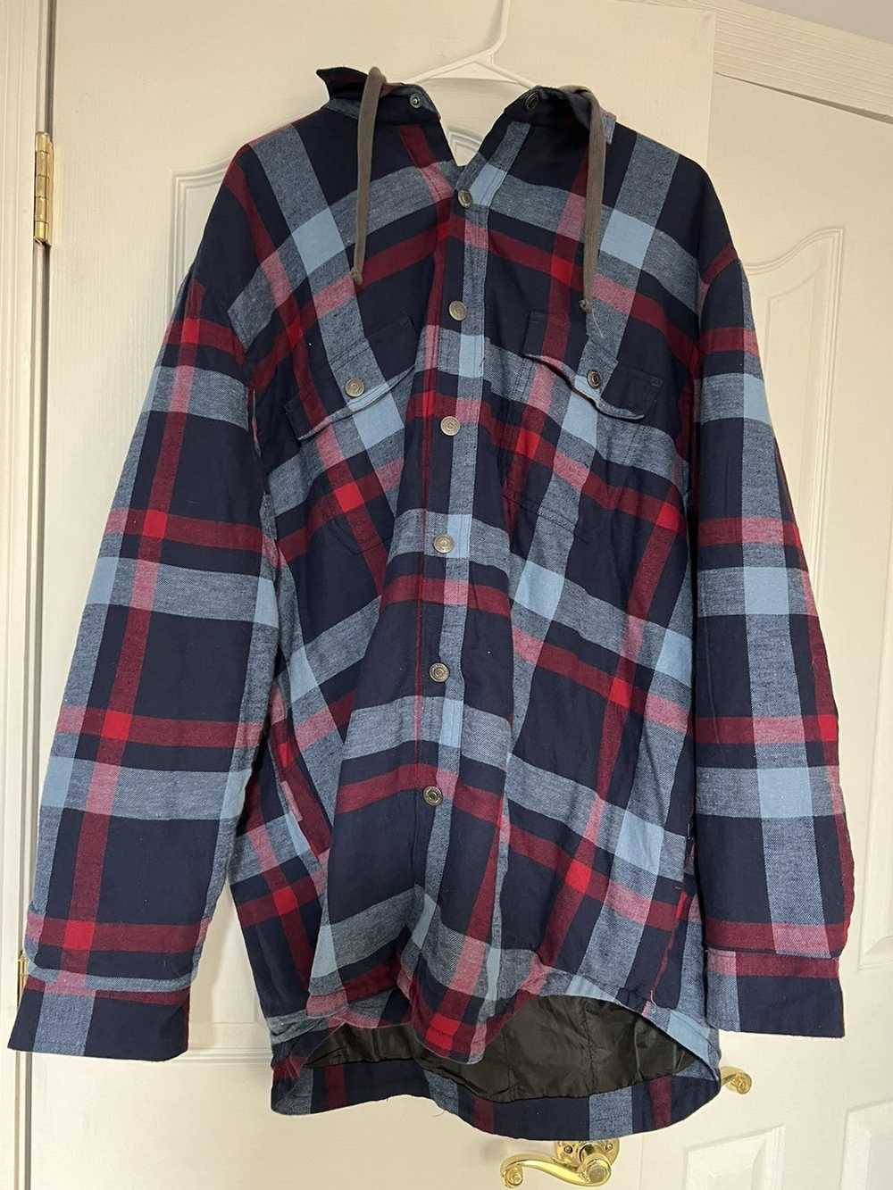 Craftsman Hooded flannel button up - image 1