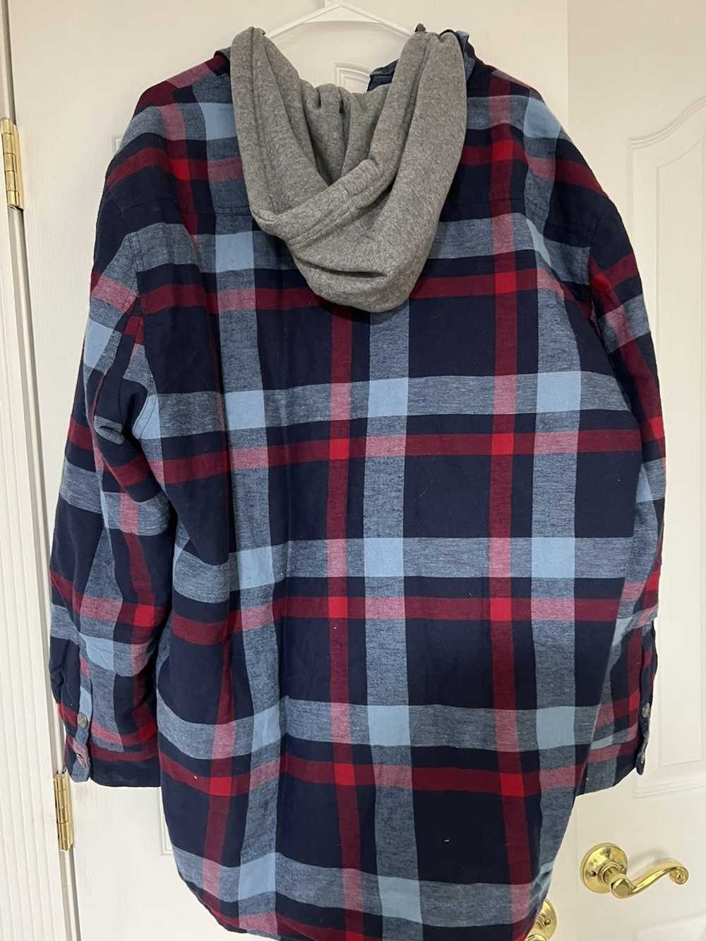 Craftsman Hooded flannel button up - image 2