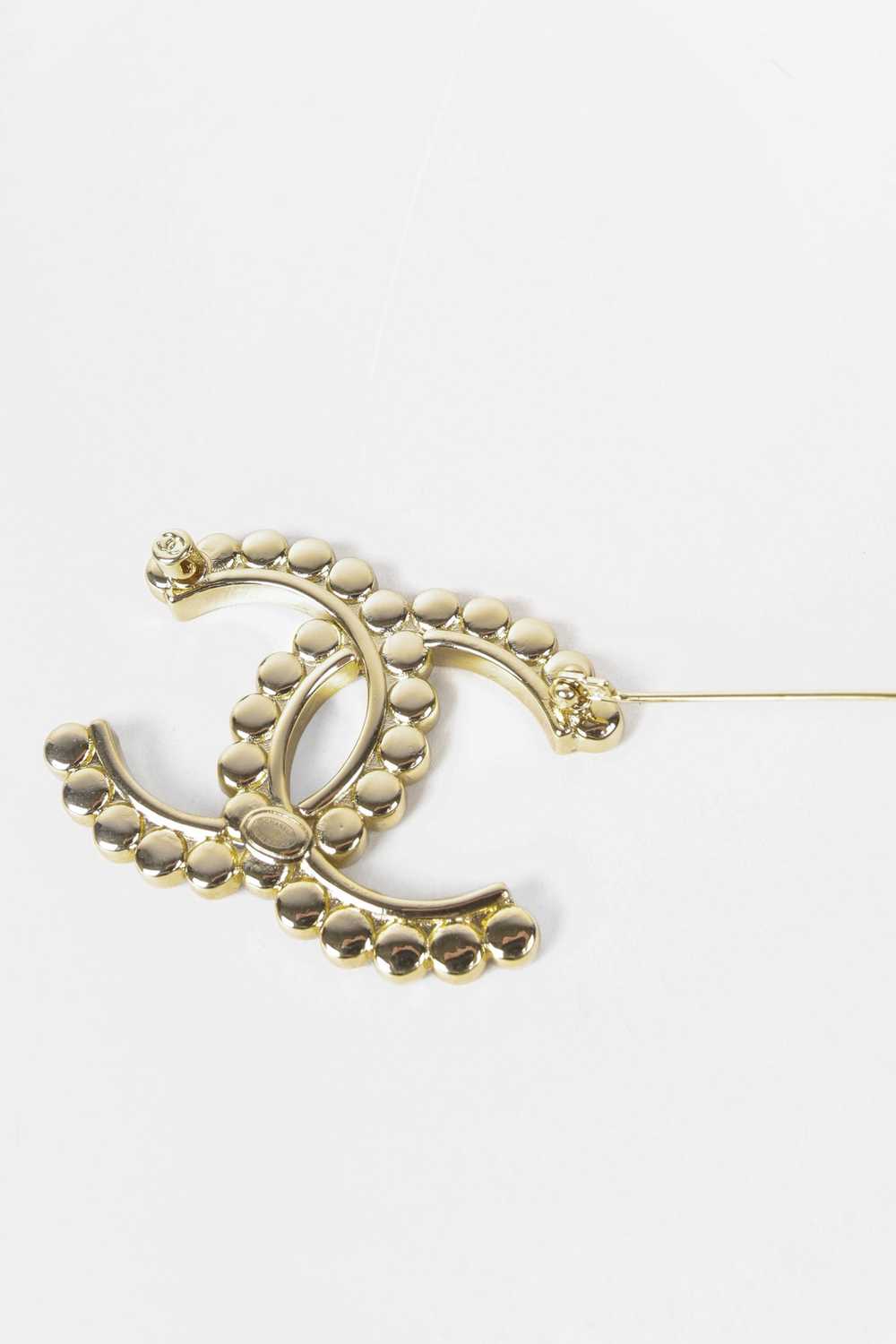 Chanel Chanel 20C Gold CC Crystal Brooch - image 4