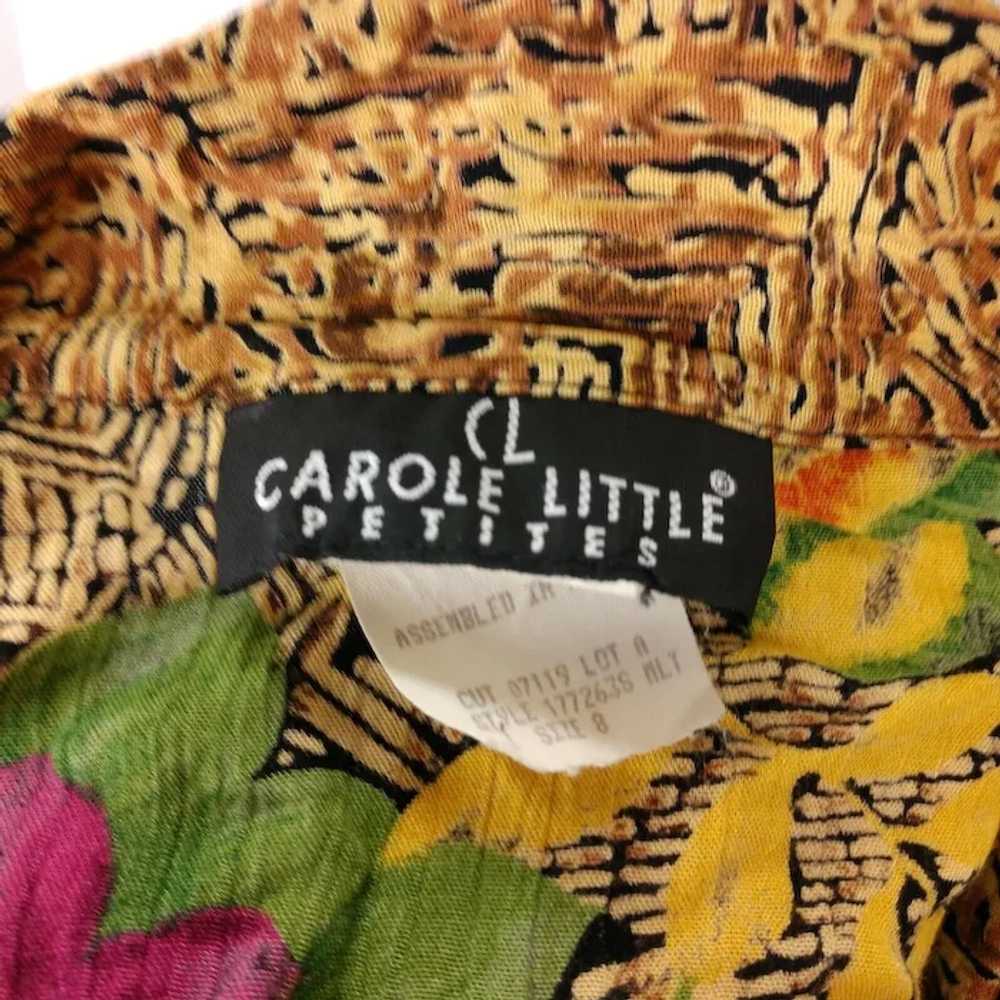 90s Carole Little Beaded Top Size M Tropical Prin… - image 9