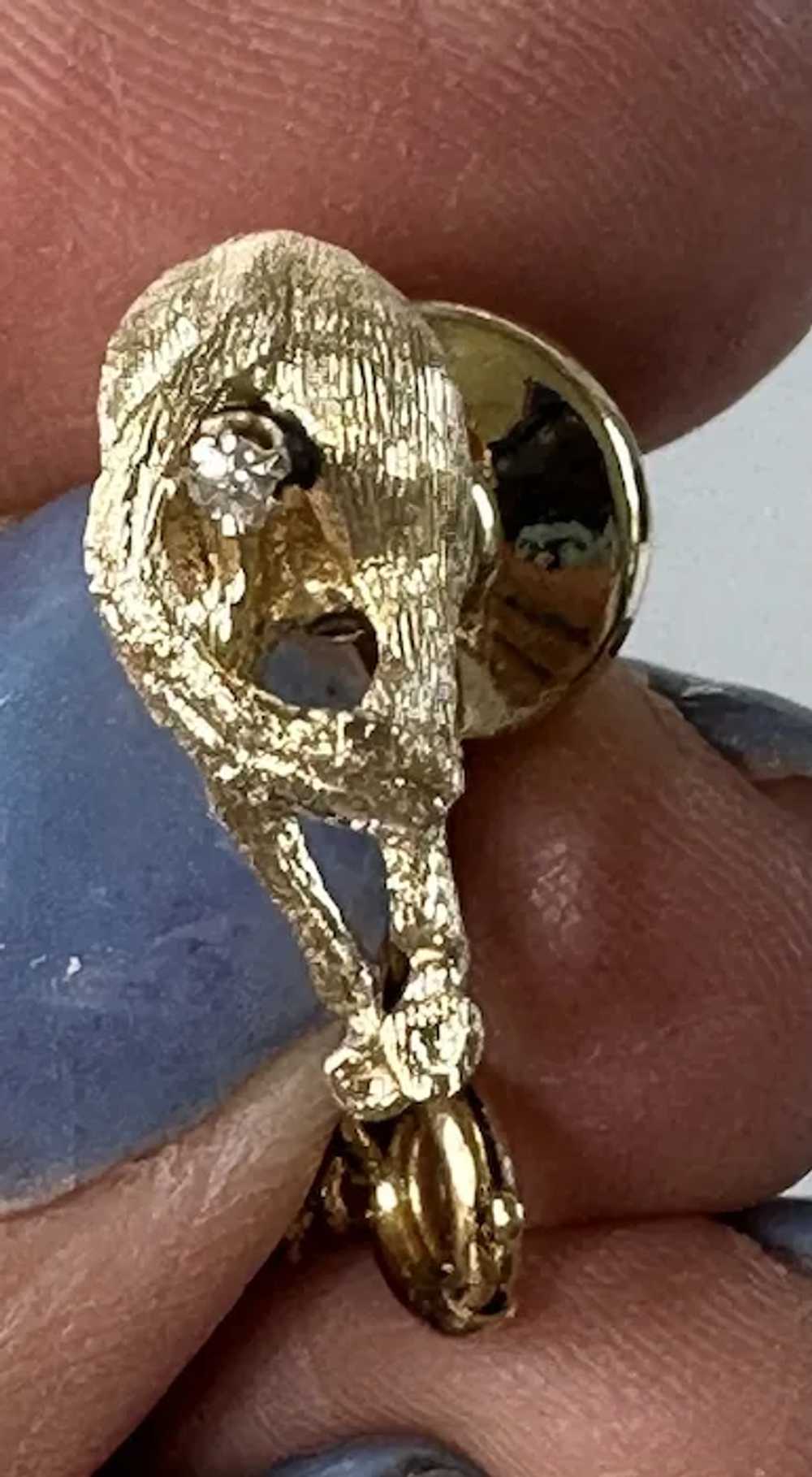 14K YG Horse Pin with Diamond - image 11