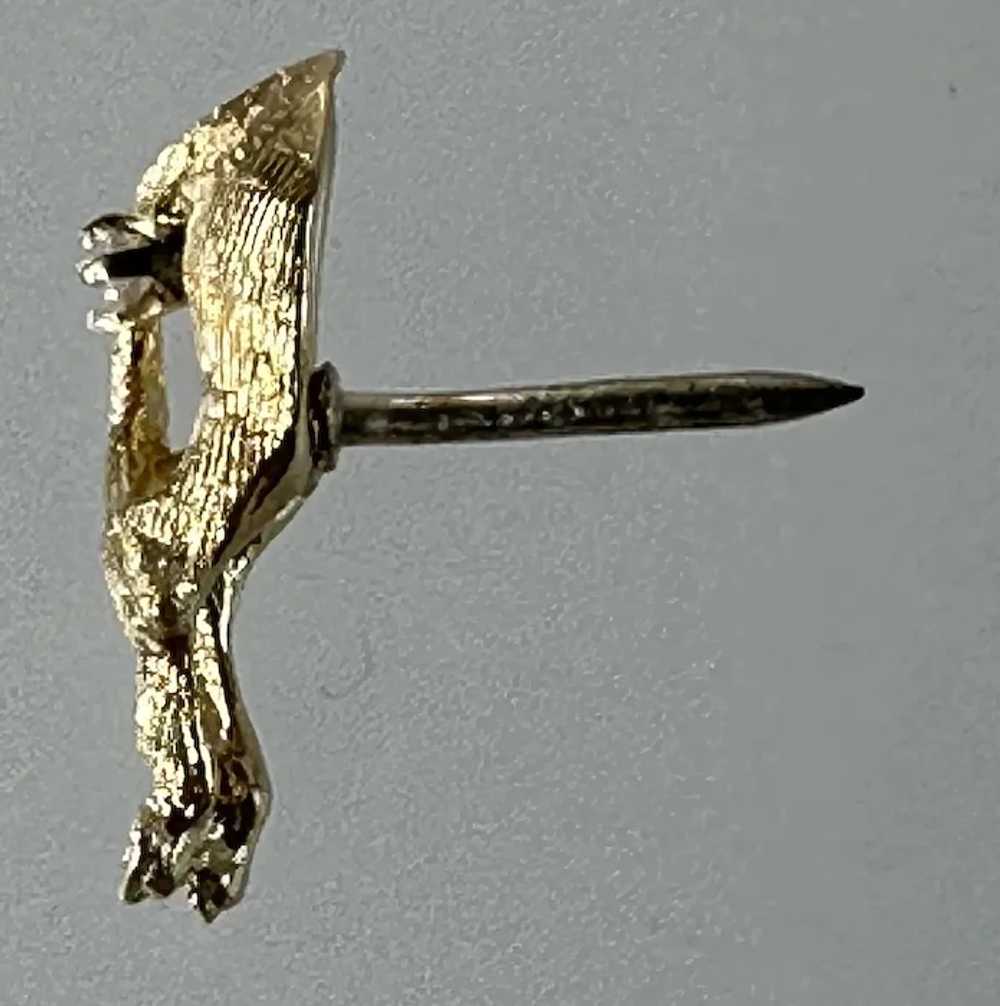 14K YG Horse Pin with Diamond - image 3