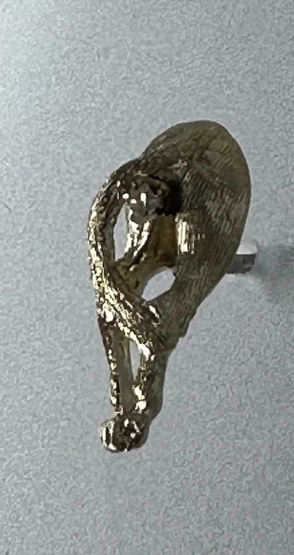 14K YG Horse Pin with Diamond - image 8