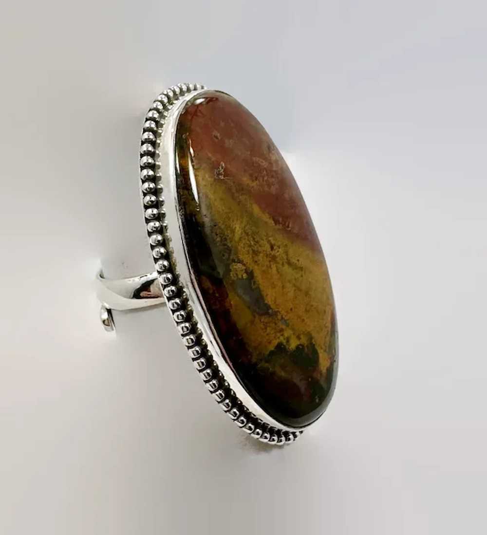 Jasper Ring, Mookite Jasper, Mookaite, Massive St… - image 4