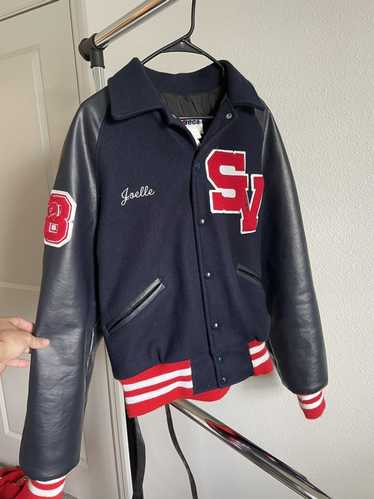 leather varsity jacket vintage   Gem