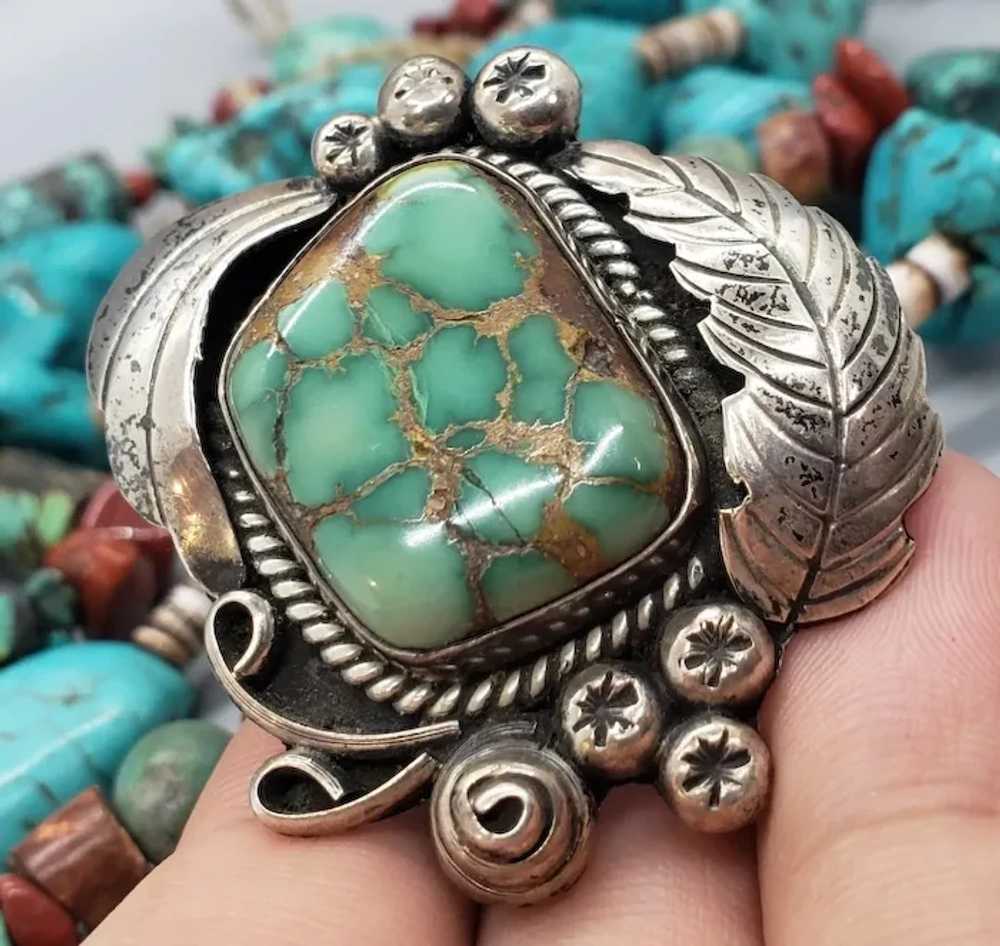 Stunning 925 Sterling Silver Navajo Royston Turqu… - image 2