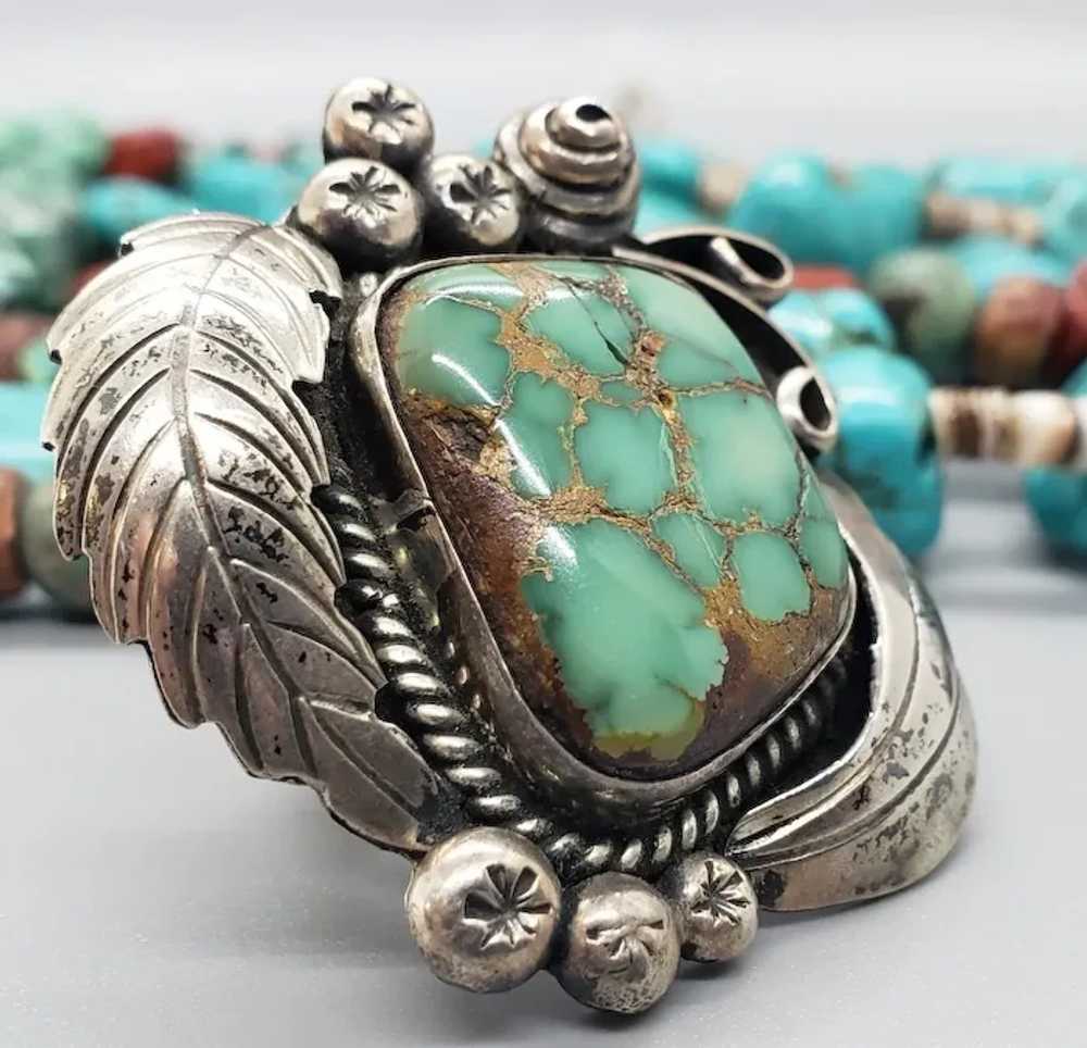 Stunning 925 Sterling Silver Navajo Royston Turqu… - image 3