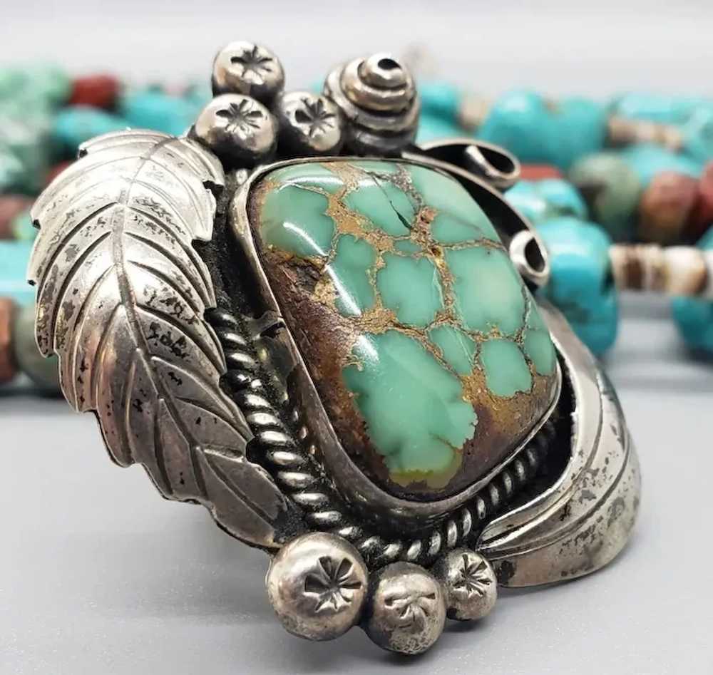 Stunning 925 Sterling Silver Navajo Royston Turqu… - image 7