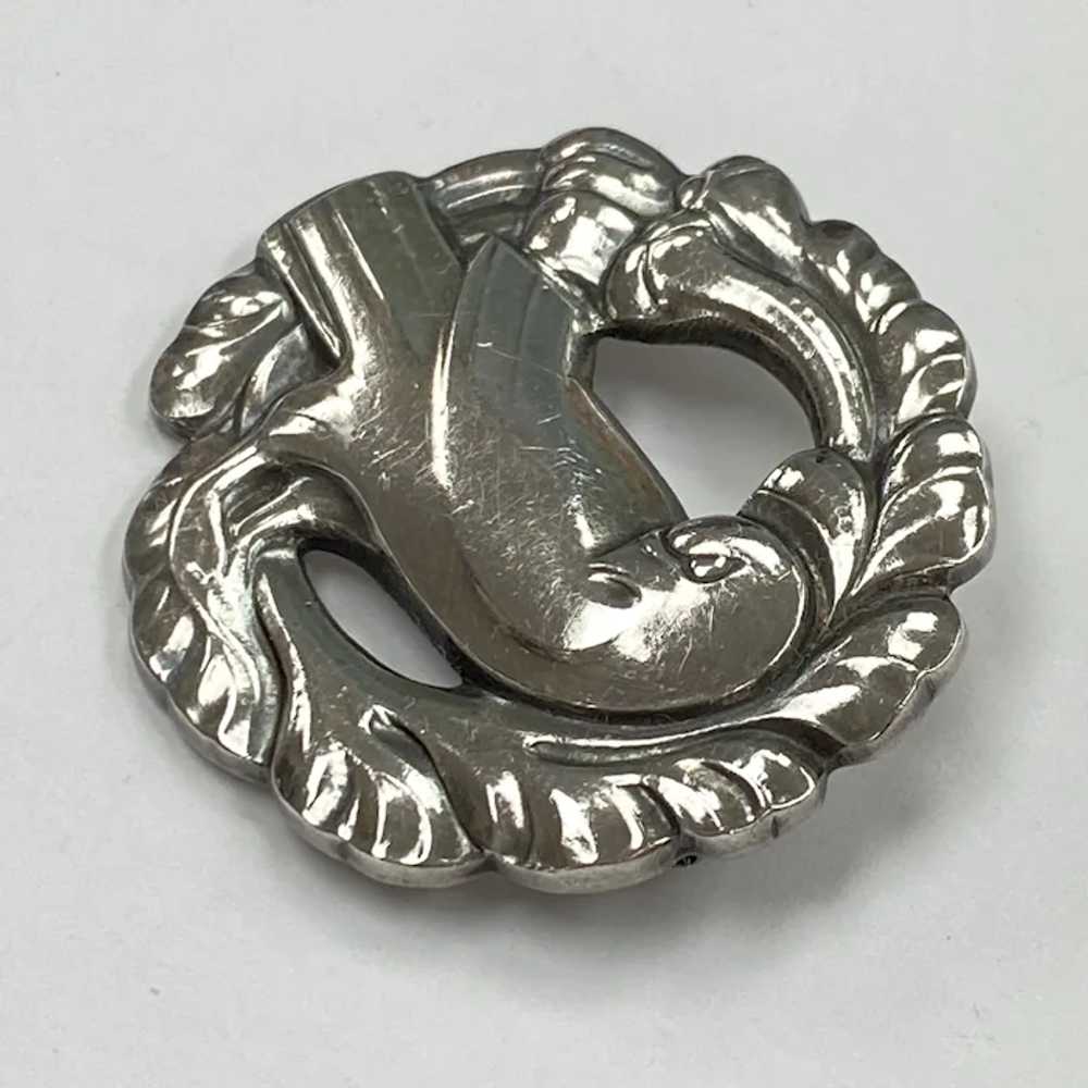 Georg Jensen Brooch Pin Dove Bird, Sterling Silve… - image 2