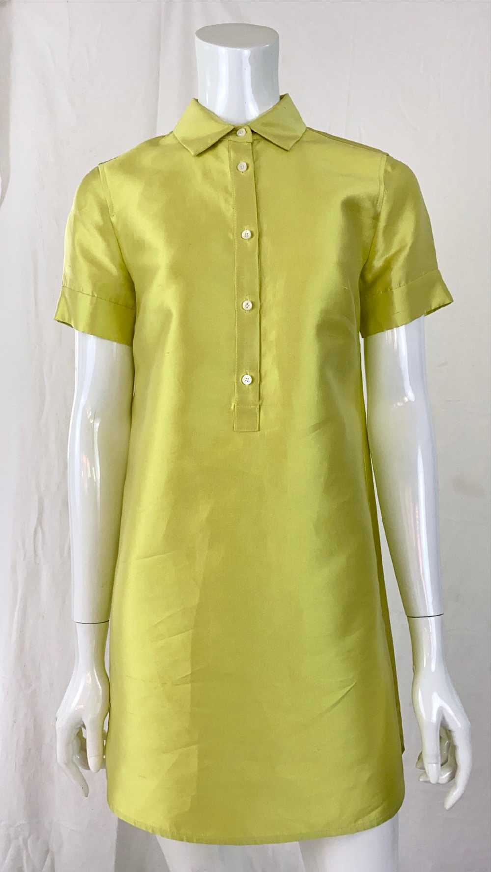 Chartreuse Shirt Dress - image 1