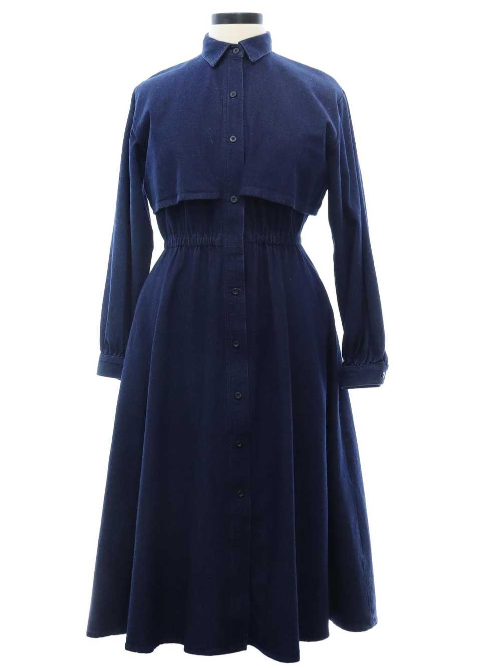 1980's Willowbend Totally 80s Denim Dress - image 1