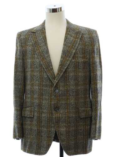 1970's Rough Rider Mens Mod Plaid Wool Rough Rider