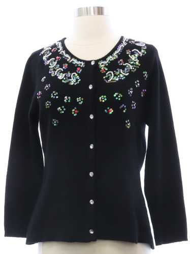 1990's Kaity Womens Angora Blend Beaded And Sequin