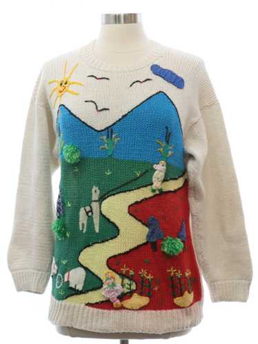 1980's Altiplano Womens Altiplano 3d Art Sweater - image 1