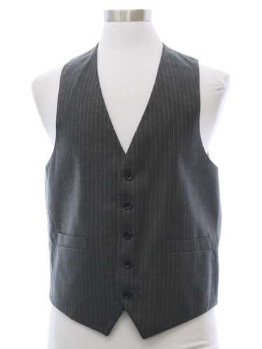 1980's Mens Pinstriped Suit Vest - image 1