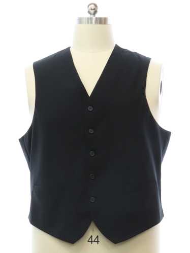 1980's Edwards Mens Black Suit Vest - image 1