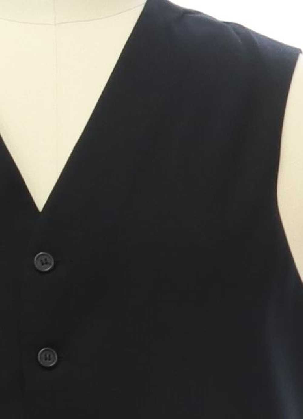 1980's Edwards Mens Black Suit Vest - image 2