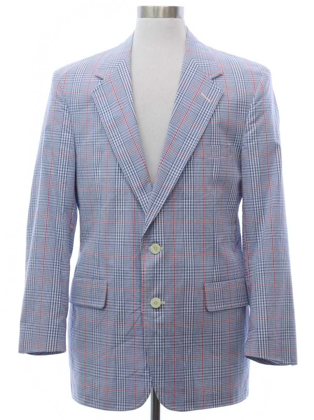 1970's Haspel Mens Plaid Blazer Sport Coat Jacket - image 1
