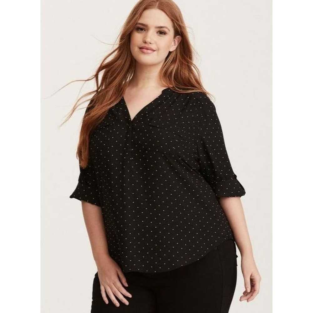 Other Torrid 2X Polka Dots Harper Georgette Pullo… - image 1