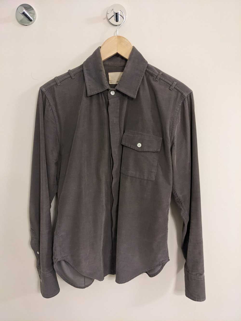 Band Of Outsiders Grey Corduroy Shirt - image 1