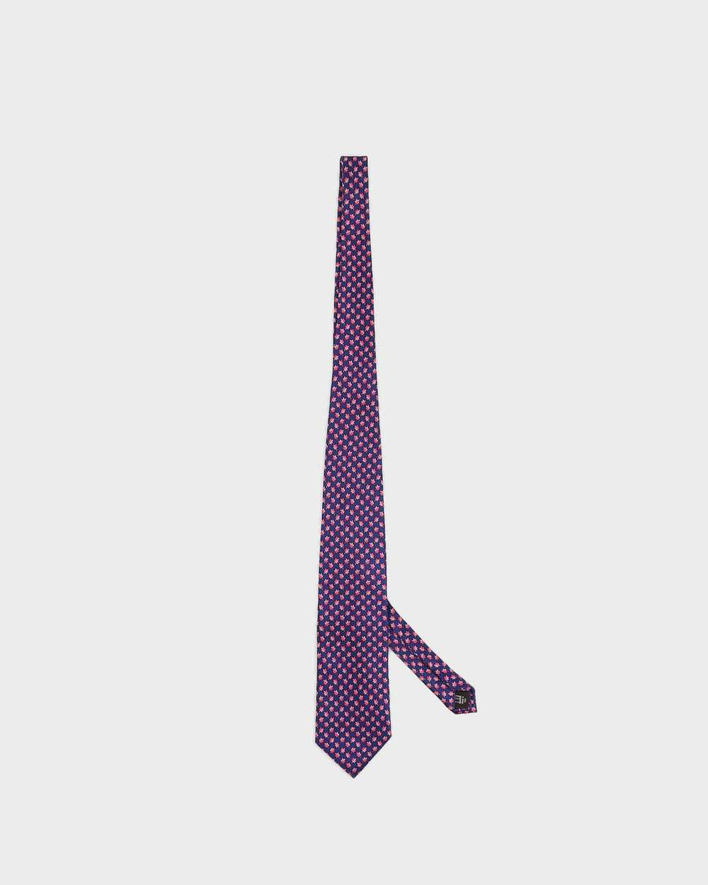 Dunhill Blue With Pink Pattern Tie - image 1