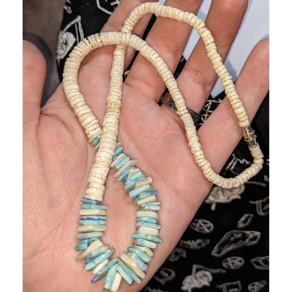 Other Blue And White Shell Necklace - image 2