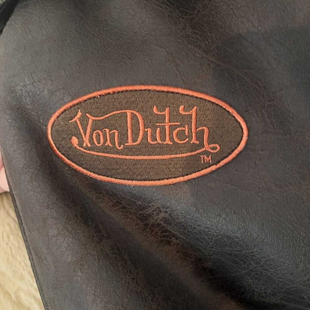 Von Dutch Von Dutch leather shearling bomber jack… - image 12