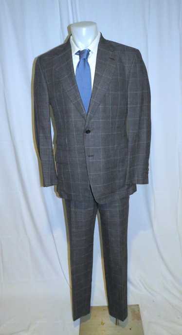 Tom Ford Fit A Gray Plaid Silk Blend Current Two B