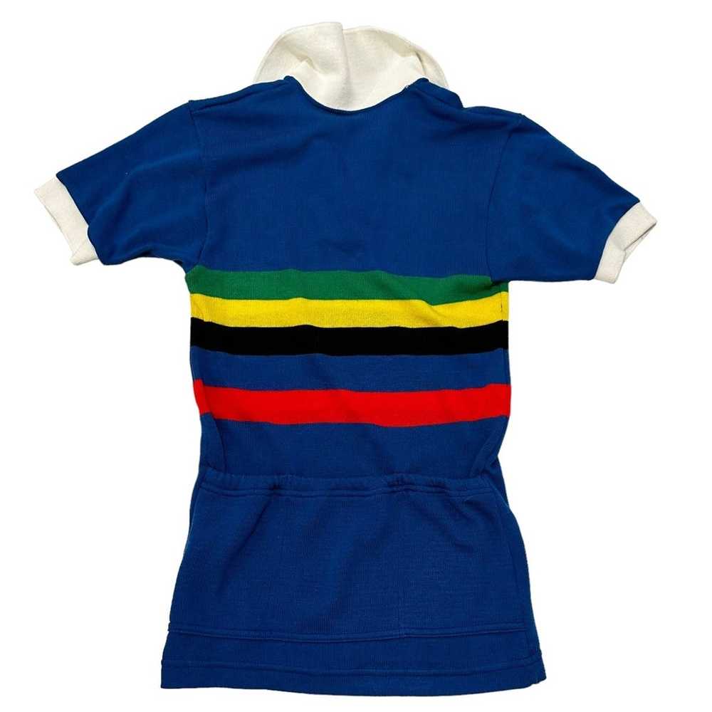 Vintage Bike Warehouse Rainbow Wool Knit Cycling … - image 2