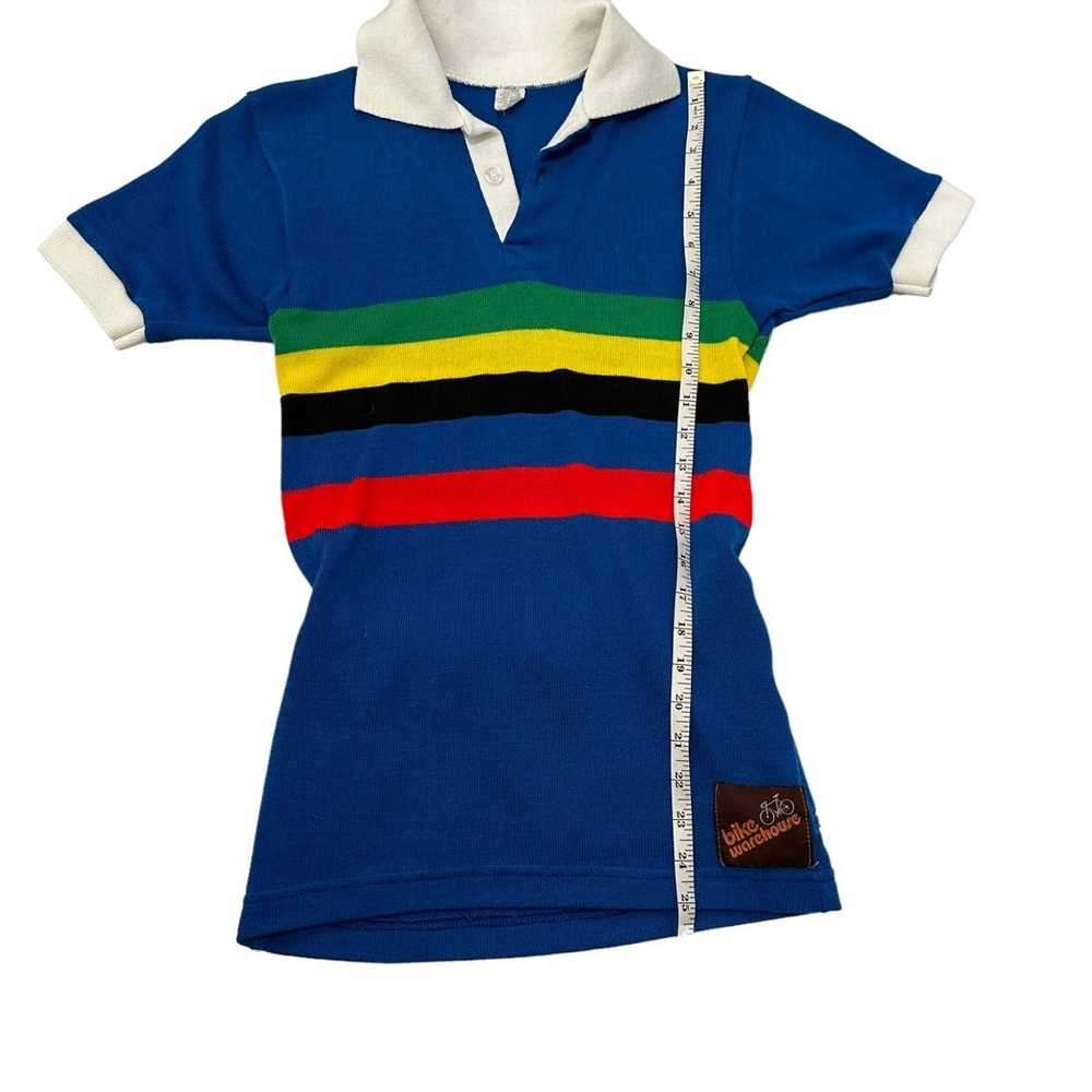 Vintage Bike Warehouse Rainbow Wool Knit Cycling … - image 6