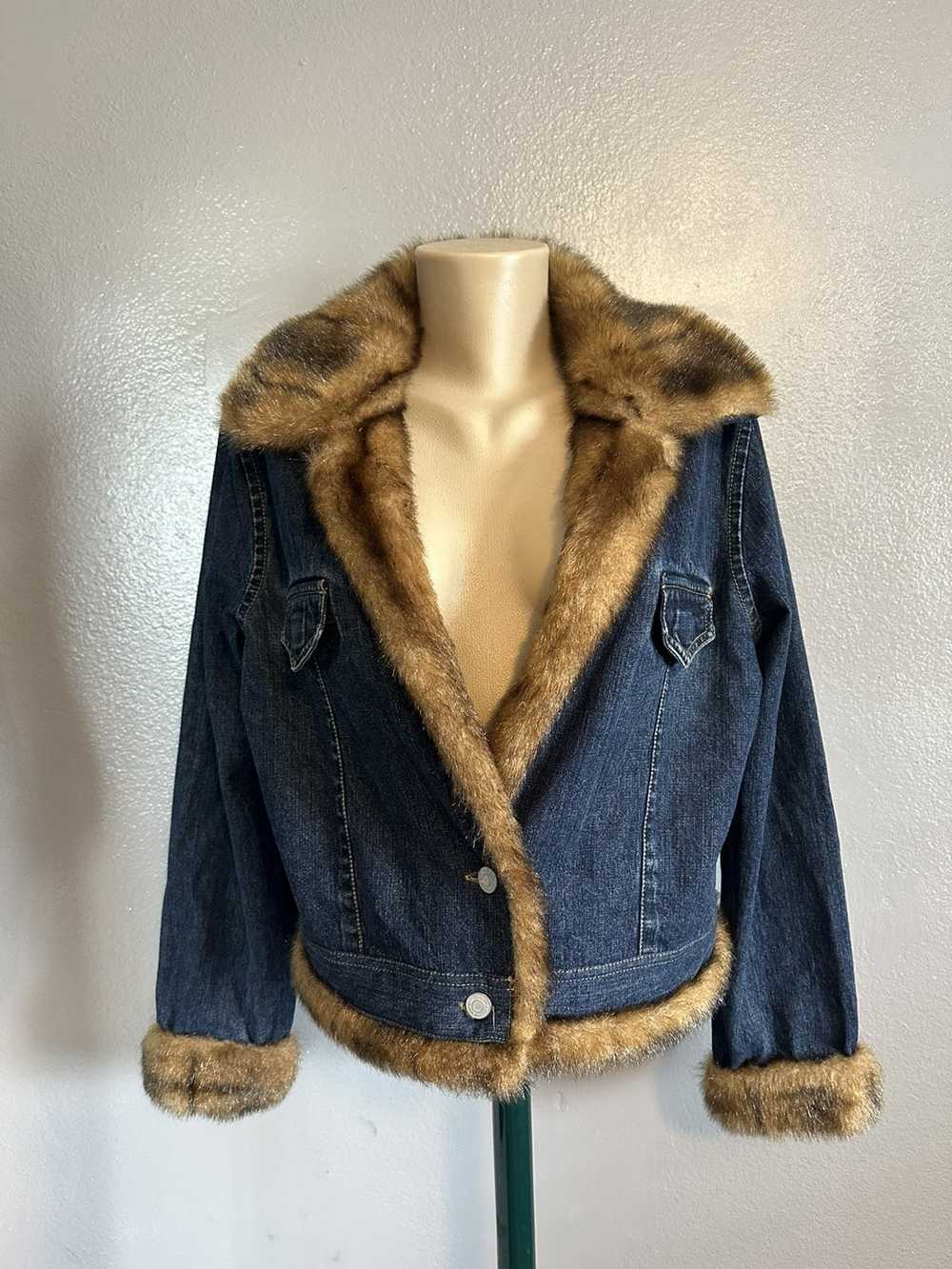 Other Fur lined denim coat - image 1