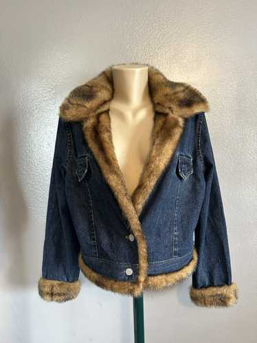 Other Fur lined denim coat