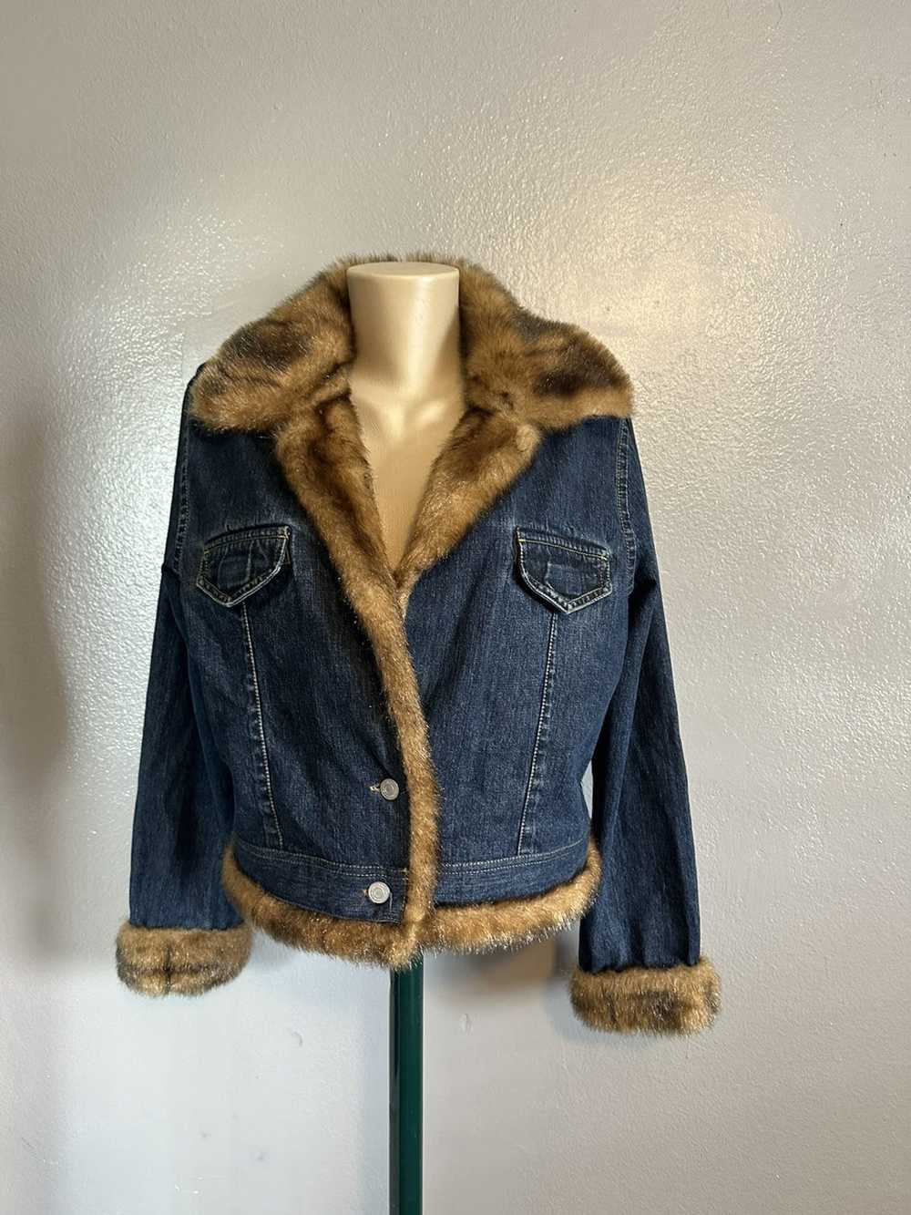 Other Fur lined denim coat - image 2