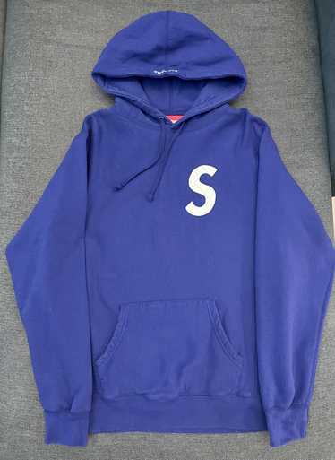 Supreme Supreme S Logo Hooded Sweatshirt FW15 Blue