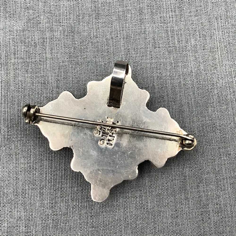 925 Sterling Silver Dual Brooch and Pendant TB 17… - image 3