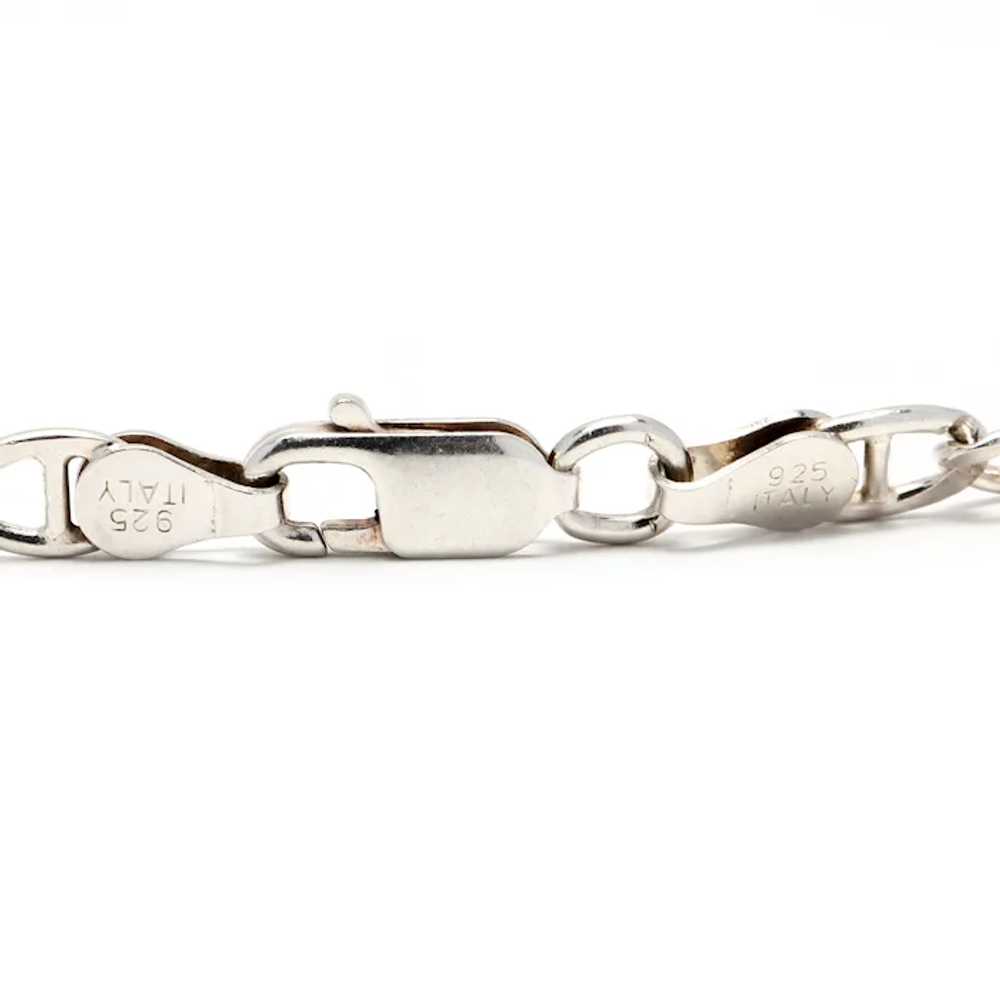 Italian Medium Mariner Link Chain Necklace, Sterl… - image 3