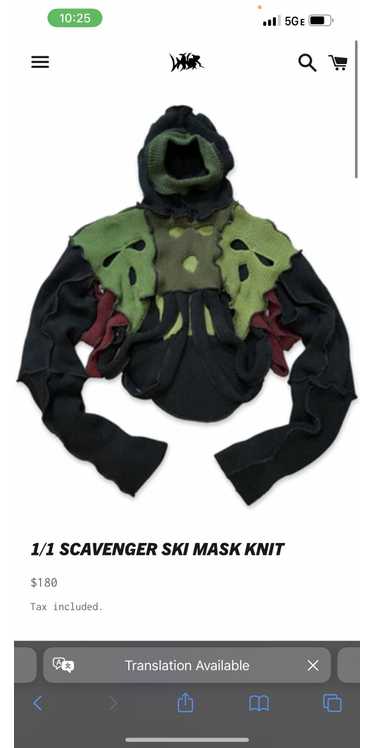 Other Lasher Felix 1/1 knit mask hooded sweater