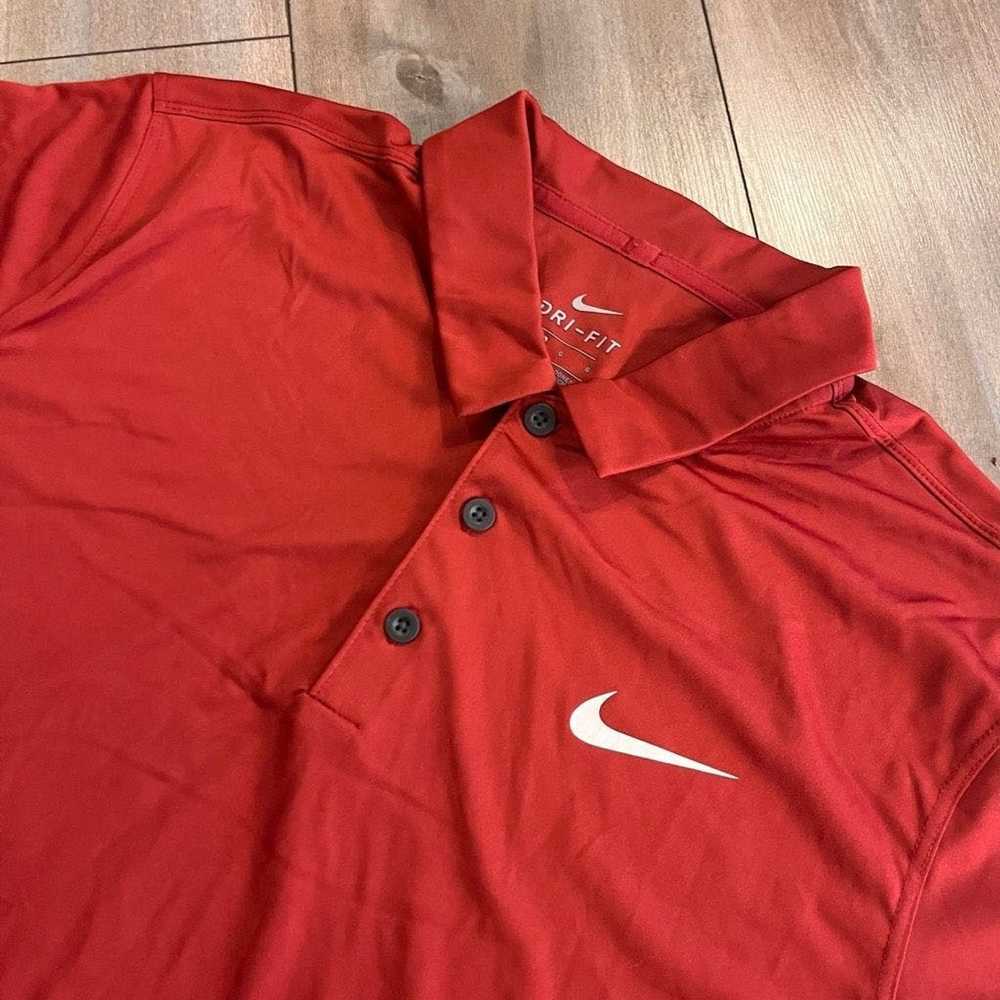 Nike NWT Nike Red Athletic Casual Polo Men Large … - image 2