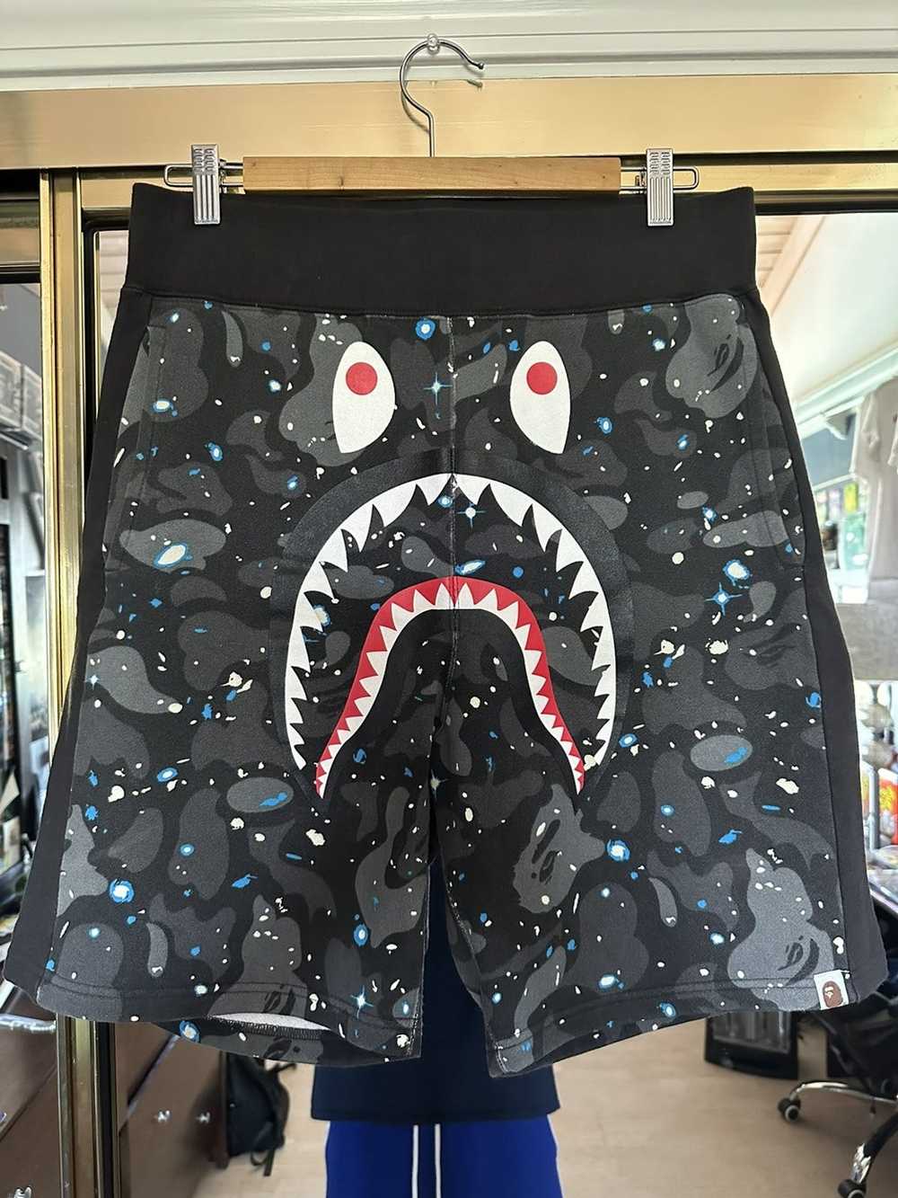 Bape BAPE Space Camo Shark Sweat Shorts - image 4