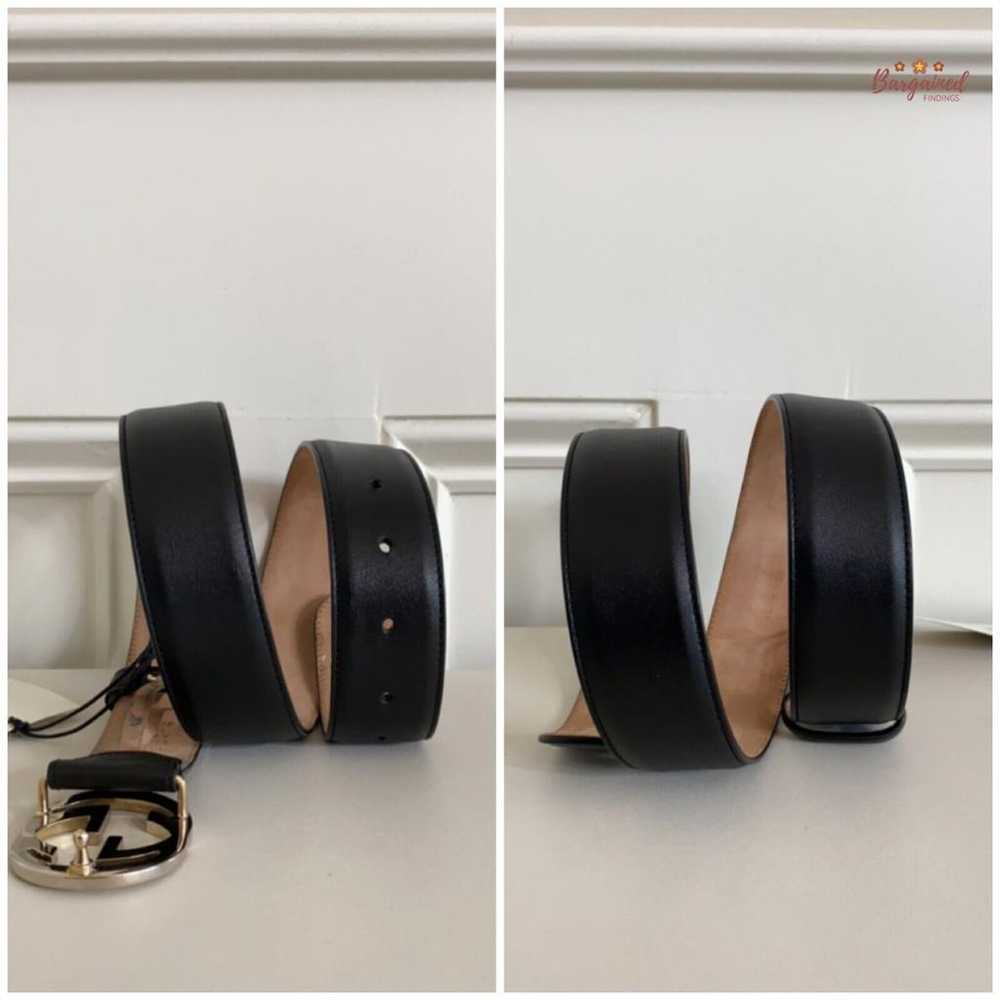 Gucci Interlocking Buckle leather belt - image 12