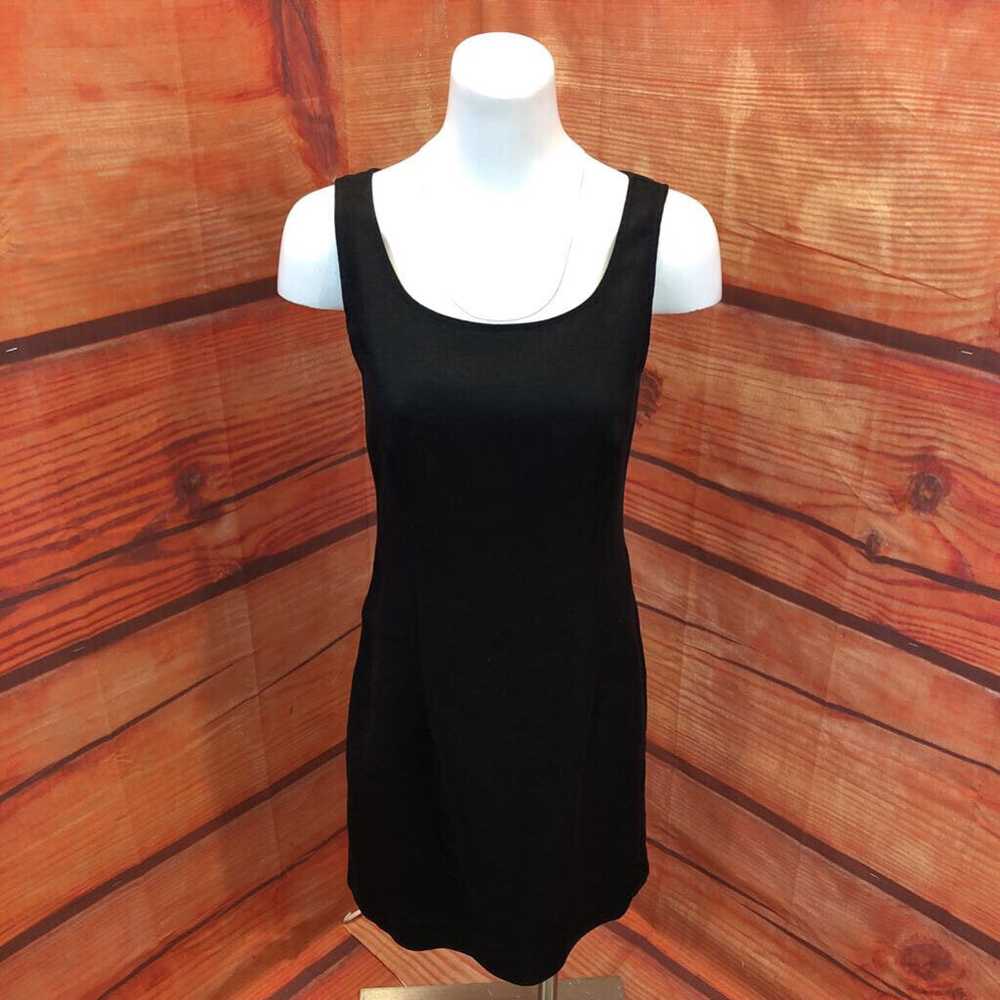 VNTG ELLIOTT LAUREN BLACK LINEN DRESS SIZE 8 TCC - image 1