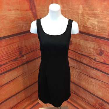 VNTG ELLIOTT LAUREN BLACK LINEN DRESS SIZE 8 TCC - image 1